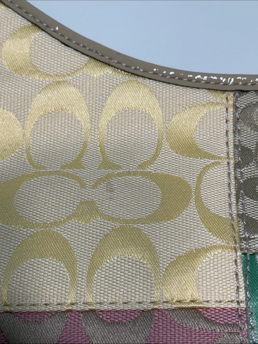 Coach Patchwork Signature Small Hobo in Pastel Multicolor - Picture 8 of 8